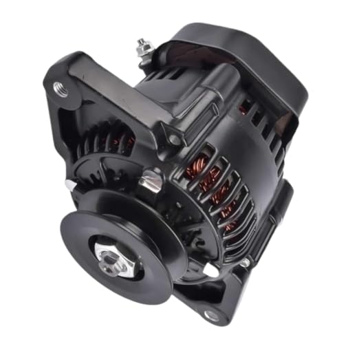 Alternateur 1 fil 12V noir avec poulie trapézoïdale pour customisation Street Rod