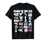 Funny Nerdy Iconic Pop Rock Bands of the 70s White T-Shirt