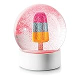  DONKEY Products Summerglobe Ice Pop, Glitzerkugel mit EIS, Sommerkugel, Schneekugel, Schüttelkugel, Traumkugel, Ø 10 cm, 330443
