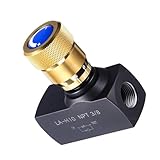 NVOQILIN Hydraulische Durchflusskontrolle, Nadelventile, 1,27 cm, 3/8 Zoll Anschlüsse, verstellbar, auslaufsicher, Drosselklappen-Rückschlagventile