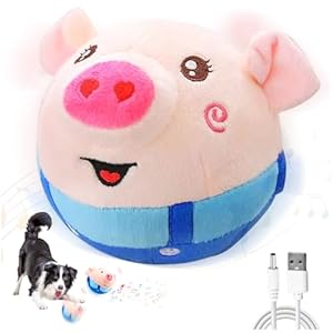 71Nmly Active Moving Pet Plush Toy Jouet en Peluche,Jouet en Peluche Cochon,Parler Jouet interactif pour Chien Jouet interactif pour Chiens Jouet pour Animaux domestiques résistant aux morsures
