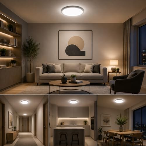 Image of Instapower Polycarbonate Recessed Ceiling Light Ultra Slim Round LED Downlight 2-Year Warranty (Cool White - 15W)
