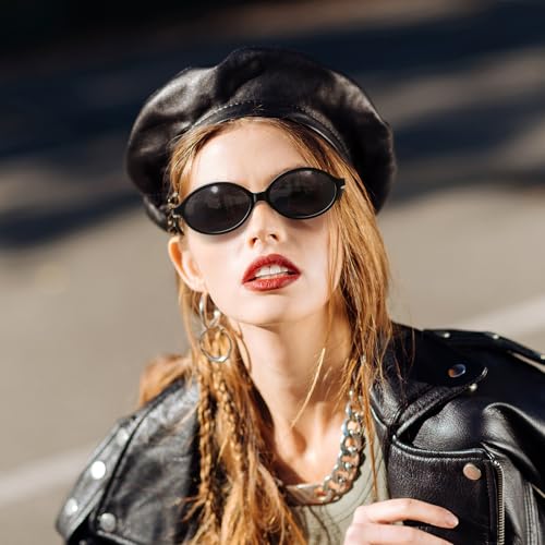 Image of 3 Pack Round Retro Sunglasses for Women Men, UV400 Protection | Lightweight Frame, Comfortable Fit, Classic Vintage Design, Easy Styling, 90s Vintage Style