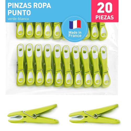 culiclean Pinzas Ropa Fuertes – Punto, 20x, Verde ecológico