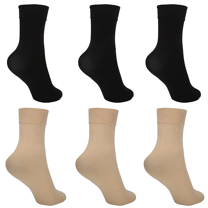 SMART VILLA TRADERS Low cut Sneaker Socks for Girls Boys Ankle Lenght Cotton No show Invisible Loafer Socks (Pack of 1, Black & Beige) 1