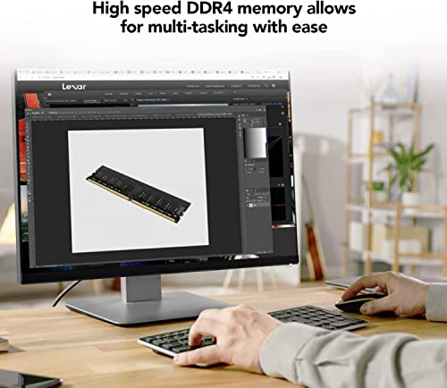 Image of Lexar 16GB DRAM, DDR4 3200 MHz UDIMM Desktop Memory for Everyday Users, Performance Upgrade (LD4AU016G-B3200GSST) Black