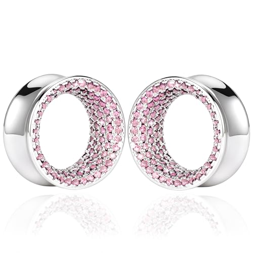 Jauges d'oreille avec oxydes de zirconium 5A scintillants pour un éclat d'exception