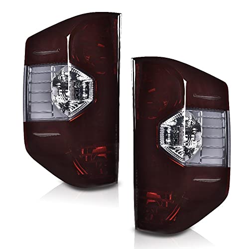 ALLGOOD Tail Lights Assembly w/o Bulbs Left Driver & Right Passenger Side Compatible with Toyota Tundra 2014-2021 Smoky Lens Rear Tail Lamp