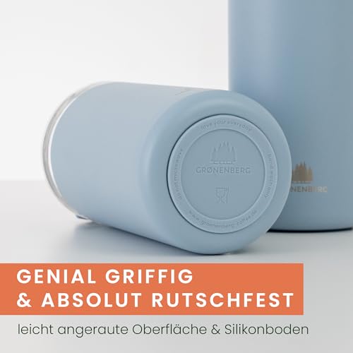 Groenenberg Thermobecher 440 ml | Kaffeebecher to go 100% Auslaufsicher | Hält mind. 4 h warm | Coffee to go Becher aus recyceltem Edelstahl – Ansicht 6