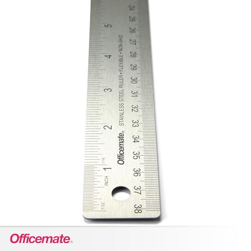 Officemate 66612 Classic Stainless Steel Metal Ruler thumb #1