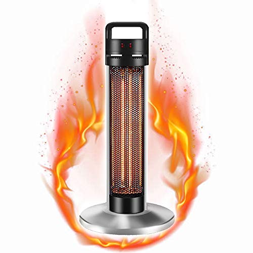 Terrassenheizer im Freien Elektrische Terrassenstrahler, 950W / 1500W Kohlefaser-Heizelement, 360° Strahlend, Stand Heizstrahler für Balkon,