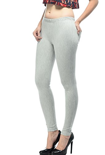 Image of Frenchtrendz Women's Slim Fit Mid Rise Stretchable Cotton Modal Spandex Jegging Pull On