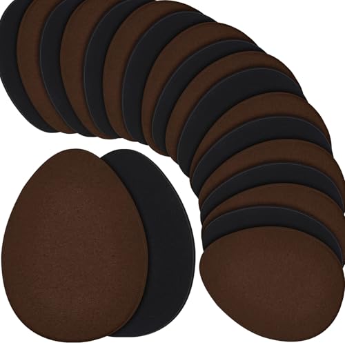 Image of Jecery 36 Pcs Suede Soles for Dance Shoes Non Slip Shoe Pads on Bottom of High Heeled Shoes Protectors Adhesive for Women (Brown,Black)