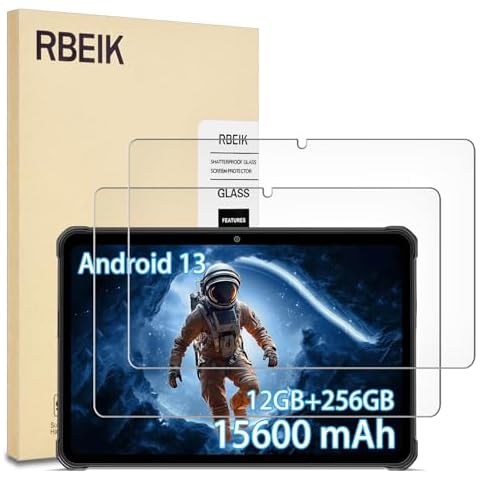 RBEIK 2PACK 9H Hardness Tempered Glass Screen Protector for HOTWAV R7 Rugged 10.1" Tablet Cover