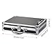 OGANAZI Alu Dokumentenkoffer Abschließbare Dokumentenbox mit Schlüssel Aluminium Aktenkoffer Tragbare wasserdicht Handkoffer Büro Business Koffer für A4 Papier Silber und Schwarz 32x24x7,5 cm