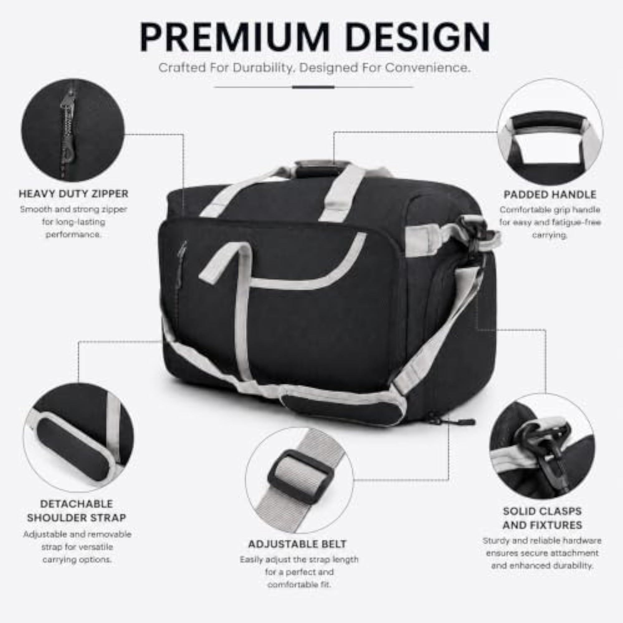50L Gym & Boxing Duffle Bag, Large Sports Training Gear
