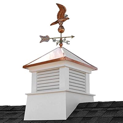 30" Square Manchester Vinyl Cupola with Eagle Weathervane by Good Directions