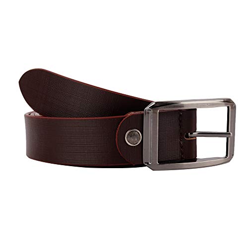 Image of Men's Genuine Leather Brown Formal Belt .100% Pure Genuine Leather Guaranteed. Designer Belt for Men.