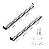 2 x Wand-Etiketten-Greifer, Aluminium-Ticket-Halter (34,8 cm) mit doppelseitigem Klebeband für Hotel, Küche, Büro