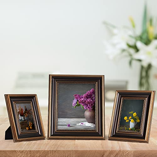 Xuanluo 5X7 Picture Frame Antique Wood Grain Color Photo Frame With Tempered Glass Vintage Frame For Desk Standing Wall Hanging Family Wedding Gifts #TOP5