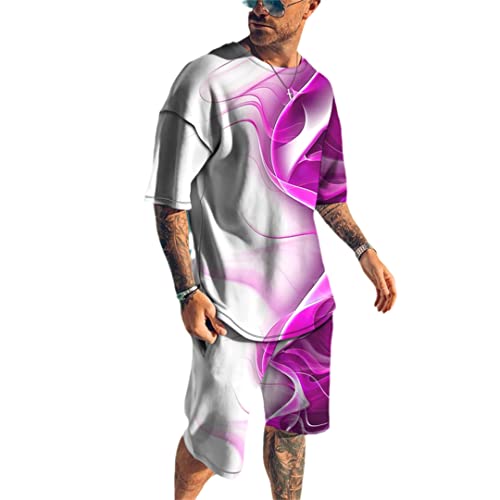 Ensemble t-shirt d'été homme vêtement streetwear short imprimé 3D