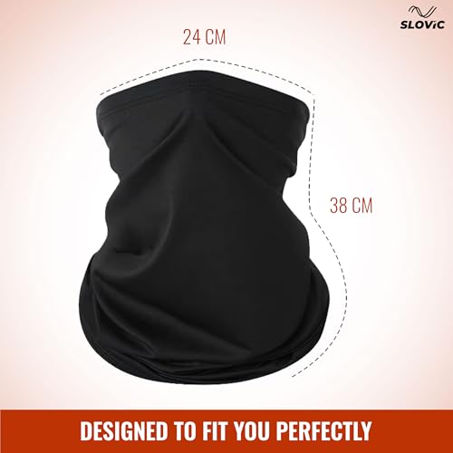 Image of SLOVIC Bandana for Men Bike | Cotton Lycra Full Face Mask for Bikers | Multi-purpose Mask for Men Face Cover | Helmet Cap | Breathable, Odour-Free & Comfort Fit | Ideal for Biking, Trekking & Gym