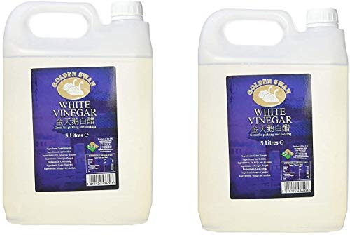 White Vinegar for Cleaning, Pickling, Marinating & Cooking - Distilled White Vinegar- 5 Litre Bottle - Produced in The UK,5 l (Pack of 2)