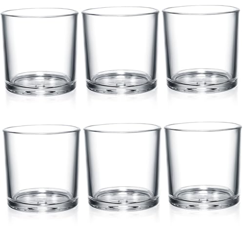 OSALADI 6Pcs Glass Candle Holders Elegant Aromatherapy Candle Cups Flower Vases for Tabletop Decor Versatile Cylinder Holders for Weddings Parties Home Ambiance