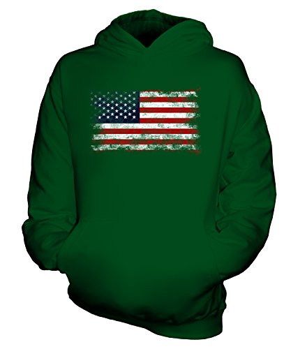 Sweat à capuche drapeau USA délavé pour enfant Candymix