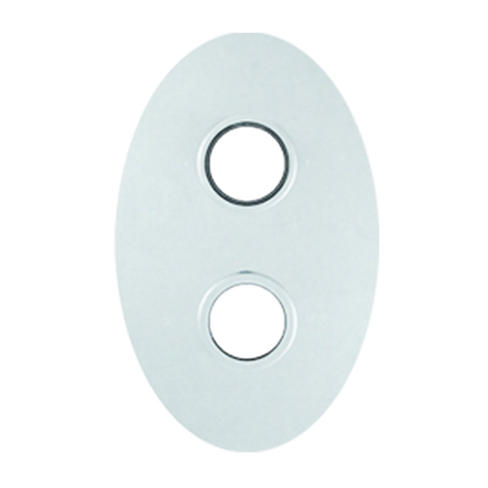 Oval Chrome Cover Plate for TOR2D Two Hole, Silver