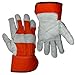 Seattle Glove 1360ID0-L Premium Select Shoulder Leather , Inside Double Palm Glove, Orange Canvas, 2.5 