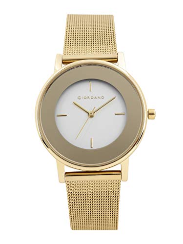 Giordano Analog Watch for Women with Stylish Mesh Band Water Resistant Fashion Watch|3 Hands Mechanism Wrist Watch for Ladies to Compliment Your Look/Ideal Gift for Female - A2052