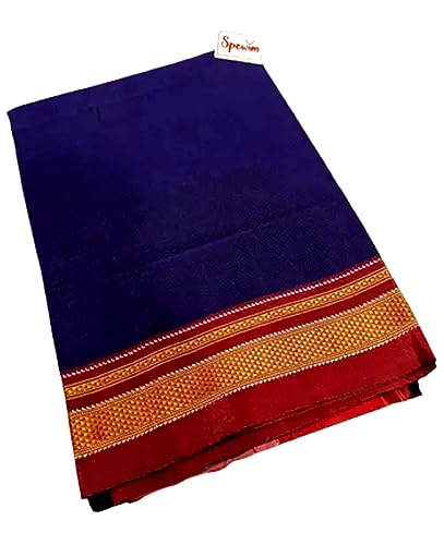 Generic navy blue ilkal silk saree – image 3