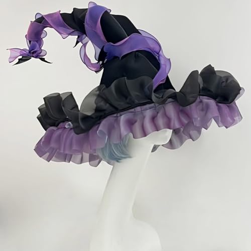 Chapeau de sorcière d'Halloween pliable et léger pour femmes - 3