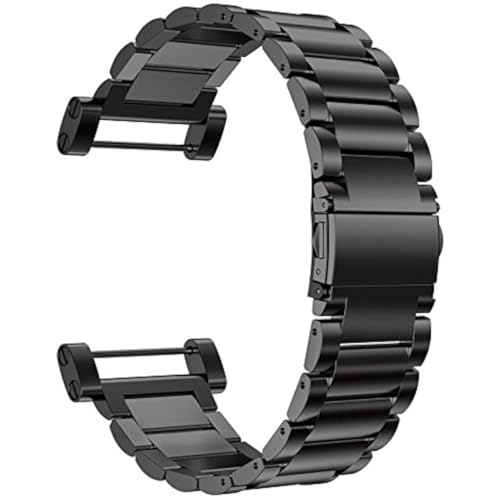 Octane Bands Suunto Core Watch Band - Metal Stainless Steel Strap Replacement Kit Black - Includes Lugs Adapters, Threadlocker, and Tools