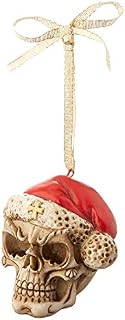 Design Toscano Skelly Claus II Gothic Skull Christmas Tree Ornament, Polyresin, 6.5 cm