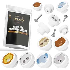 Lesada Safari 12x Kinderzimmer Möbelknöpfe