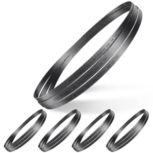 5 Pack 32-7/8 Inch Portable Band Saw Blades Bi-Metal, 24 TPI