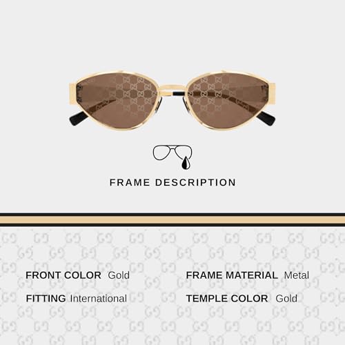 Gucci GG1853S Monogram Lasered GG Pattern With Guccissima Lens Almond Shape Logo Sunglasses with eSHADES Eyewear Kit2