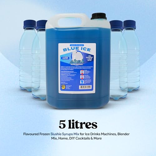 Blue Ice-Slushkonzentrat 5 L, Mischungsverhältnis 1:5 | Slush-Eis | Crush-Eis | Wassereis | ohne künstliche Farbstoffe | für Slushie-Maker