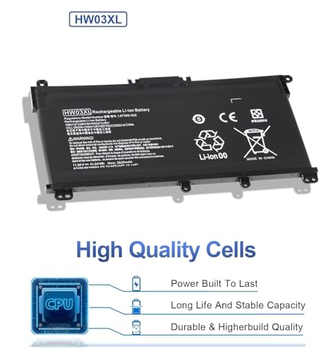 Image of HW03XL Laptop Battery for HP Pavilion 15-EG 15-EG1025CL 15-EG1053CL 15-EH 15-EH1254NG 17-CN 17-CN0065CL 17-CN0023DX 17-CN0053CL 15T-EG 15Z-EH 17-CP 17S-CU 17T-CN 17Z-CP Series L97300-005 HSTNN-IB90