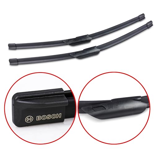 Image of BOSCH 3397009893 AeroTwin Wiper Blade Combo Pack - Set of 2 (22 inch & 22 inch) | Driver and Passenger Side Original Equipment Replacement Blades