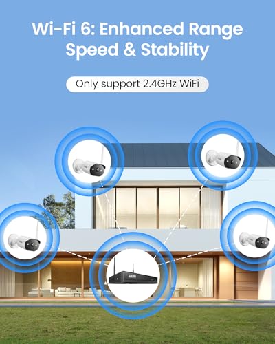 ZOSI 3MP WLAN Überwachungskamera Set Aussen, 8 Wi-Fi 6 Kamera Überwachung Aussen, 2TB HDD NVR, Personenerkennung, 2-Wege-Audio, Farbnachtsicht