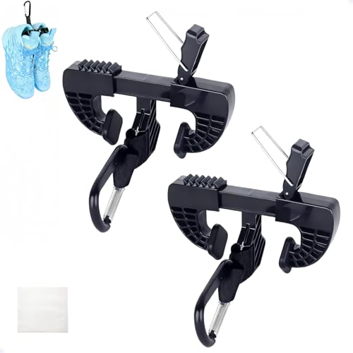 [JUNCTECH] �V���[�Y�N���b�v �J���r�i�t���V���[�Y�N���b�v �����^�b�`�ŊȒP�Ɏ��t���\ �T�b�J�[/�o�X�P�b�g�V���[�Y���[�t�b�N �X�|�[�c �A�E�g�h�A �M�A �V�[�g�N�b�V����2�t���i2����j