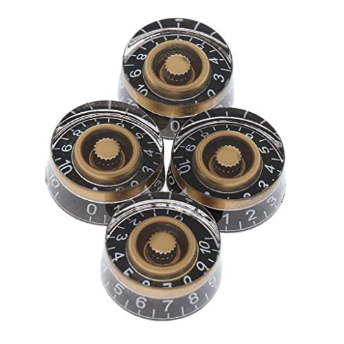 gazechimp Lot de 4 boutons de potentiomètre avec chiffres blancs vitesse bouton pour les paul guitare électrique - Les Beatles, Paul McCartney, John Lennon, RIngo Starr, George Harrison gazechimp Lot de 4 boutons de potentiomètre avec chiffres blancs vitesse bouton pour les paul guitare électrique – Image 4