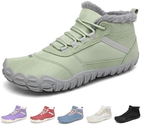 SAGUARO Winter Barfußschuhe für Damen – Warm Gefüttert & Breiter Zehenbox, Gr. 36-42