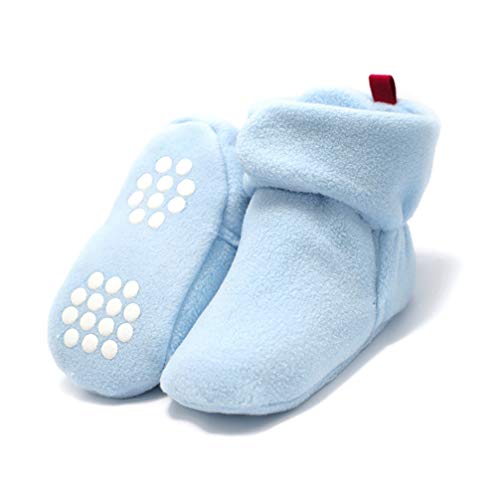 Happyyami 53g Warm Sock Shoes Grippers Cozy Fleece Slippers for Boy Girl Lightweight Boy Girl Prewalker Footwear Light2