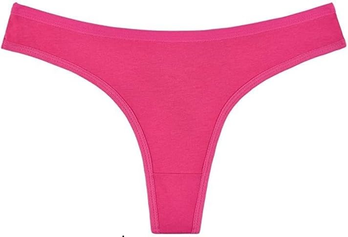 Bonjouir Women's Cotton Fitted Bikini Style Underwear | Women Thong Panty | Women Seamless Panty | Low Rise Sexy Solid G-String Sexy Lingerie Panties Briefs | 100% Super Cotton Thong (L, Pink)-picture-35
