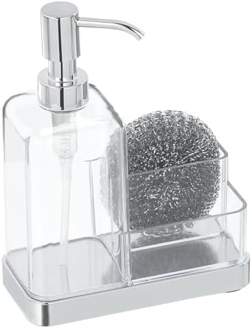 mDesign Plastic Kitchen Sink Countertop Hand Soap Dispenser Pump ...