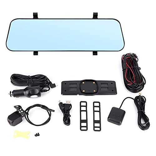 Gearwell Car Dash Cam DVR with GPS and Rearview Mirror